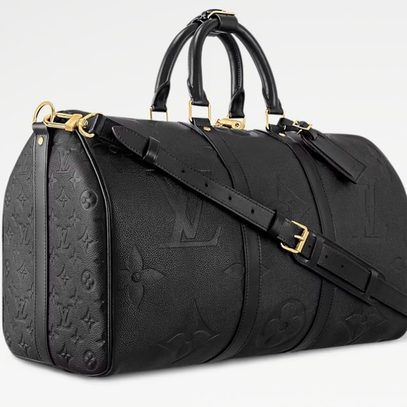 Handbags - Louis Vuitton Keepall Bandoulière 45 Monogram Empreinte Giant Black